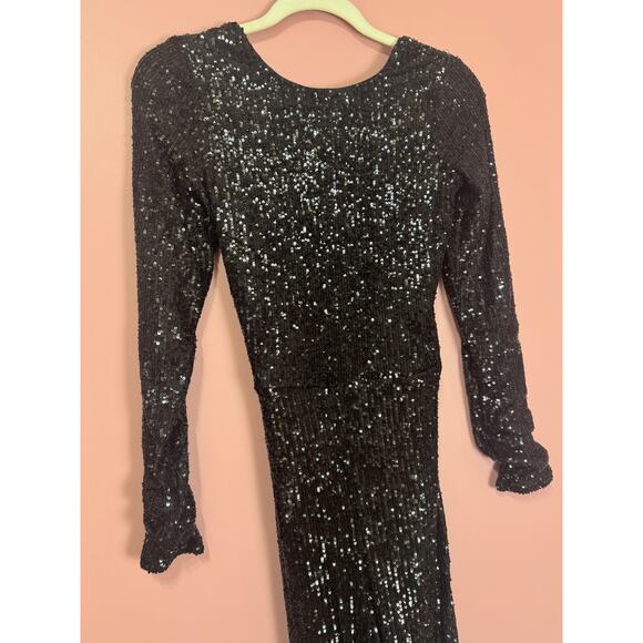 Show Me Your Mumu Kitty Catsuit in Midnight Glitz Black Size Small - Picture 3 of 8